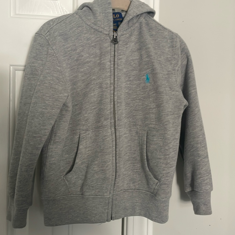 Toddler boys  gray hoodie, worn about 4 times in very good condition, Full- zip.